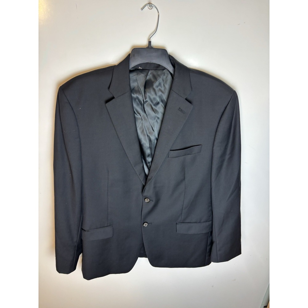 Ralph Lauren Blazer Sport Coat Two Button Black 46R Wool
